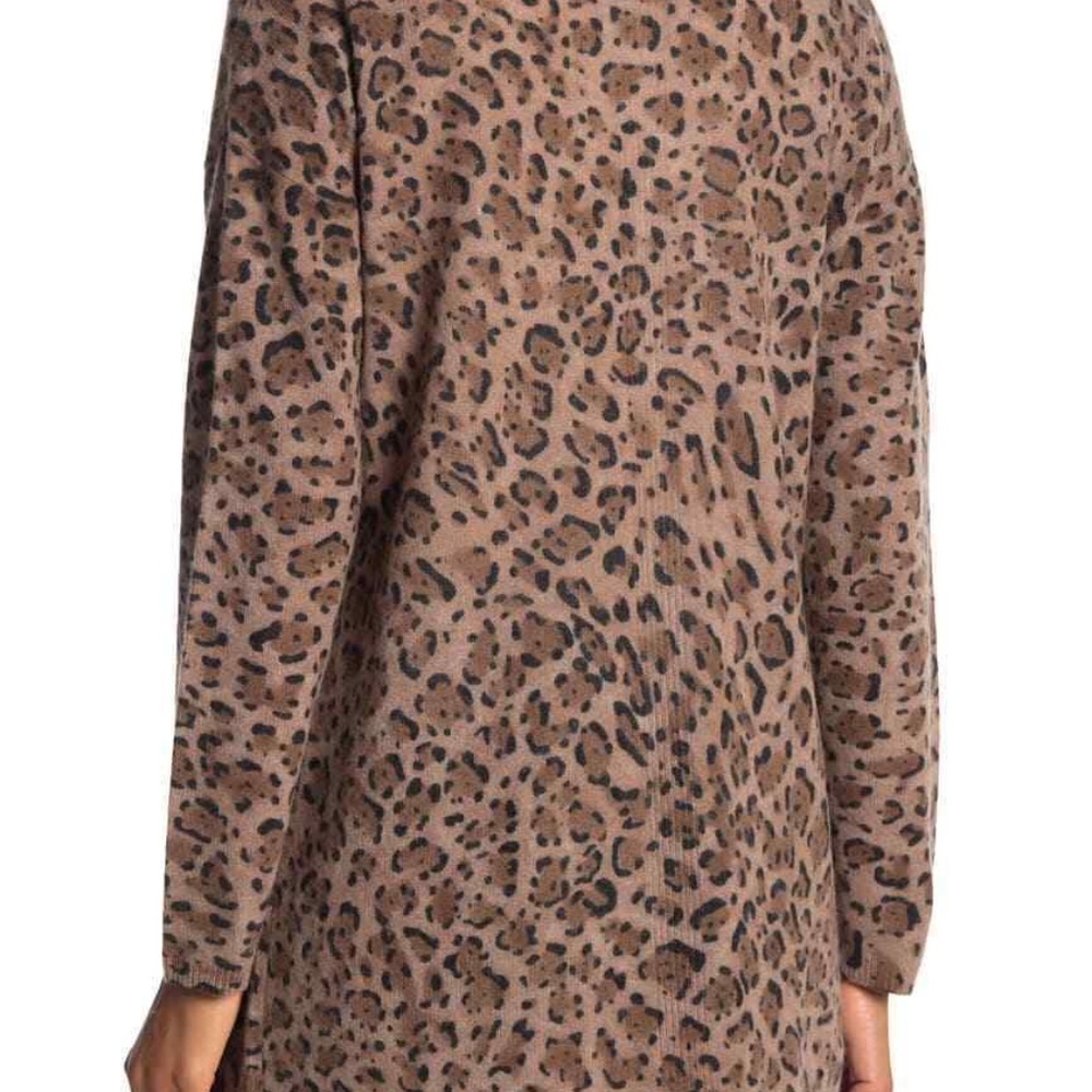 M Magaschoni Women's Leopard Cashmere Cardigan - Picture 4 of 6